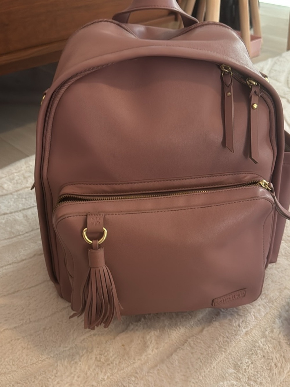 Skip Hop Greenwich Simply Chic Diaper Backpack in Dusty Rose